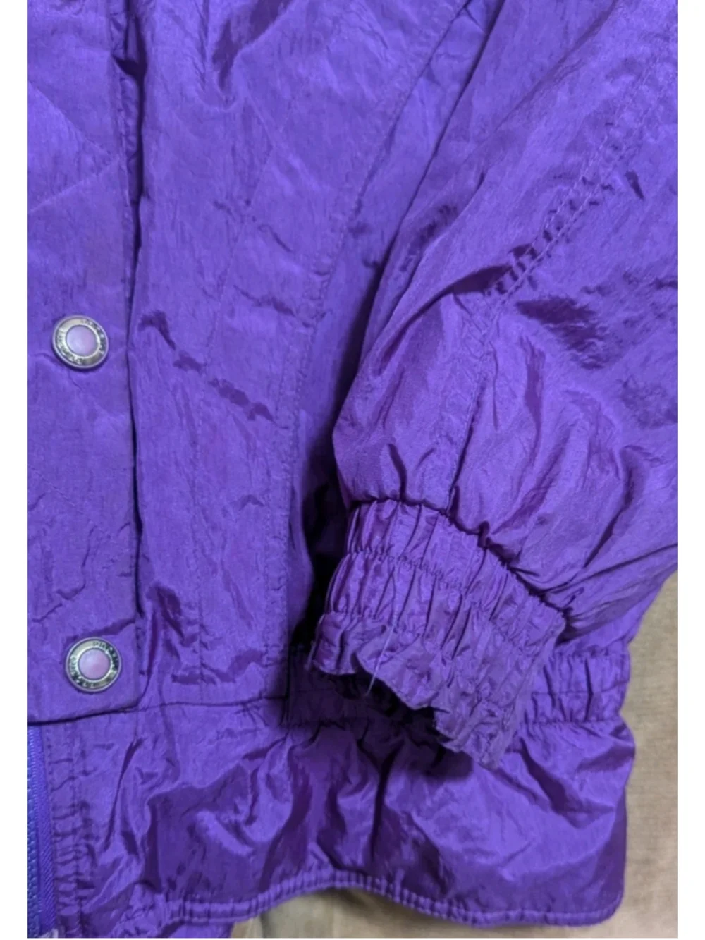 Vintage PROFILE Ski Jacket Womens Large Purple Puffer 90s Y2K 043